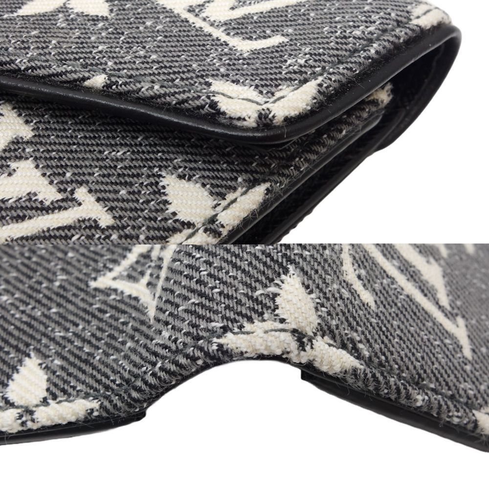 LOUIS VUITTON Tri-fold Wallet M81859 Portefeuille Victorine Monogram Denim Gray - Picture 4 of 10